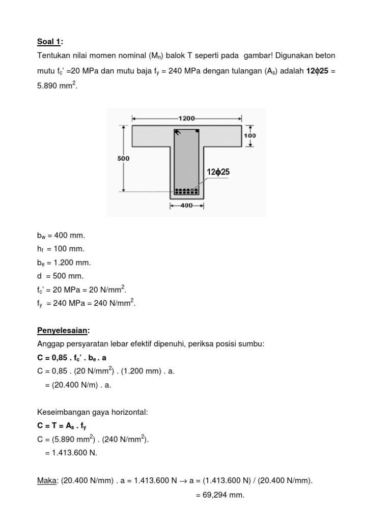 Detail Desain Balok Beton Bertulang Nomer 47