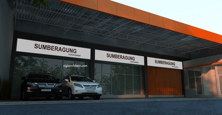 Detail Desain Bangunan Minimarket Nomer 7