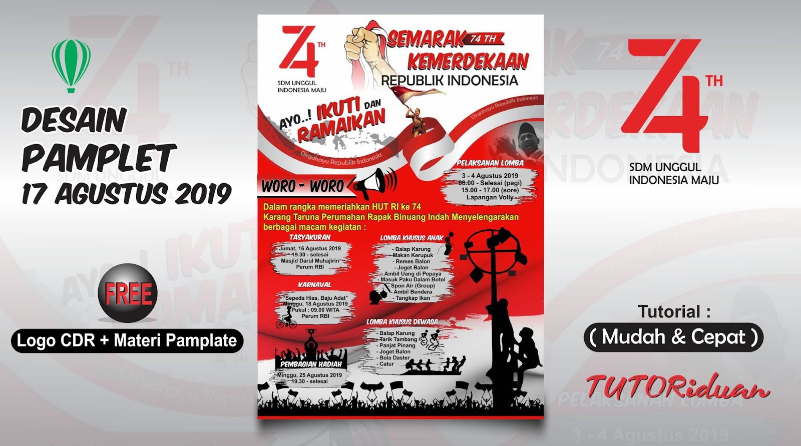 Detail Desain Banner 17 Agustus 2019 Nomer 29