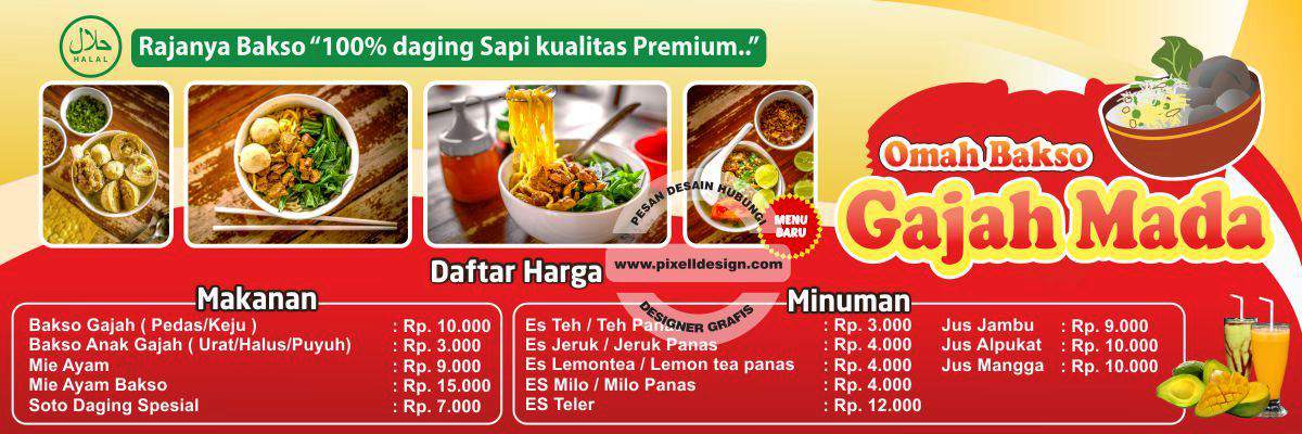 Detail Desain Banner Bakso Dan Mie Ayam Nomer 17