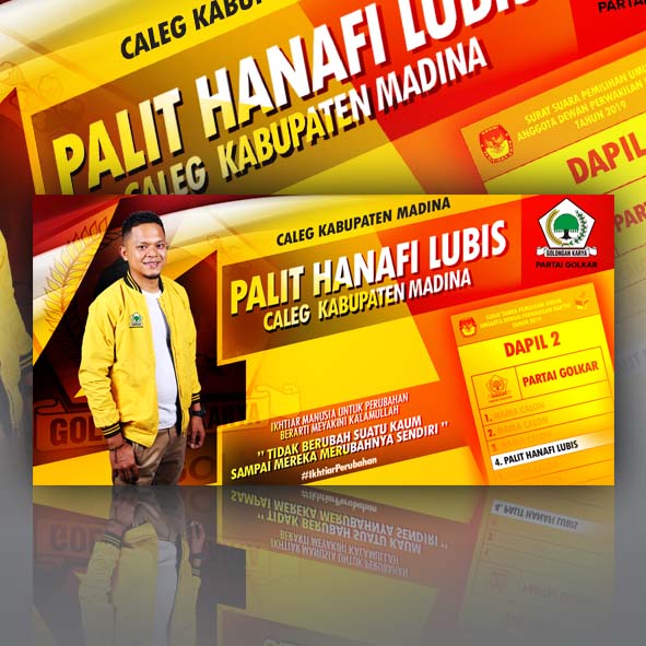 Detail Desain Banner Caleg Keren Nomer 24