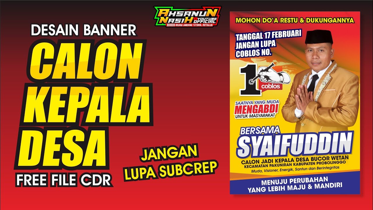 Detail Desain Banner Calon Kepala Desa Nomer 36