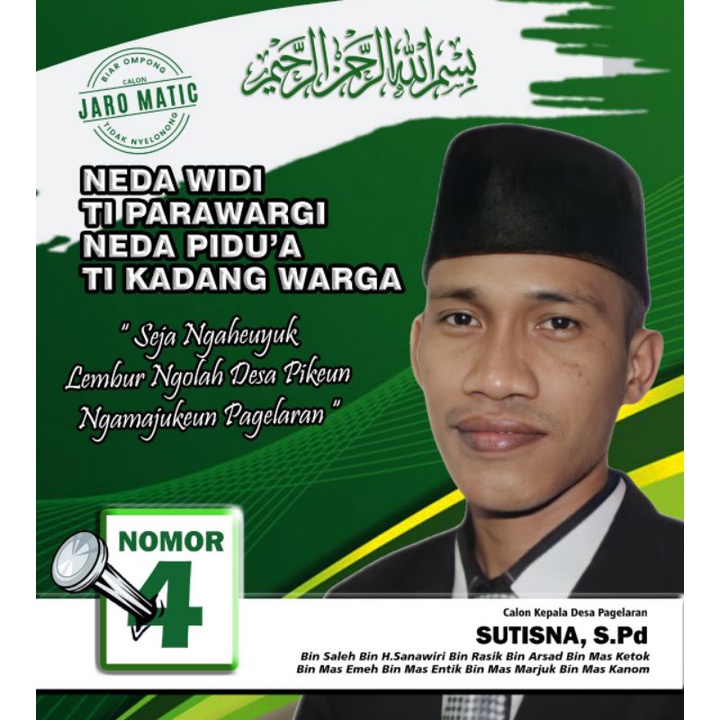 Detail Desain Banner Calon Kepala Desa Nomer 45