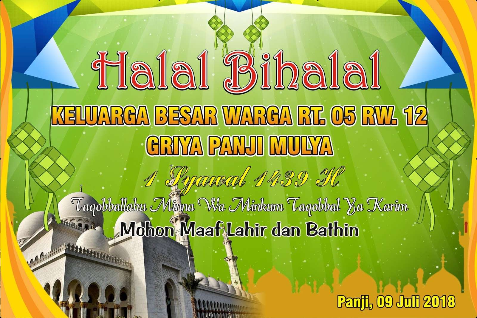 Detail Desain Banner Halal Bihalal Cdr Nomer 6