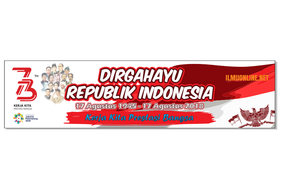 Detail Desain Banner Hut Ri 74 Nomer 42