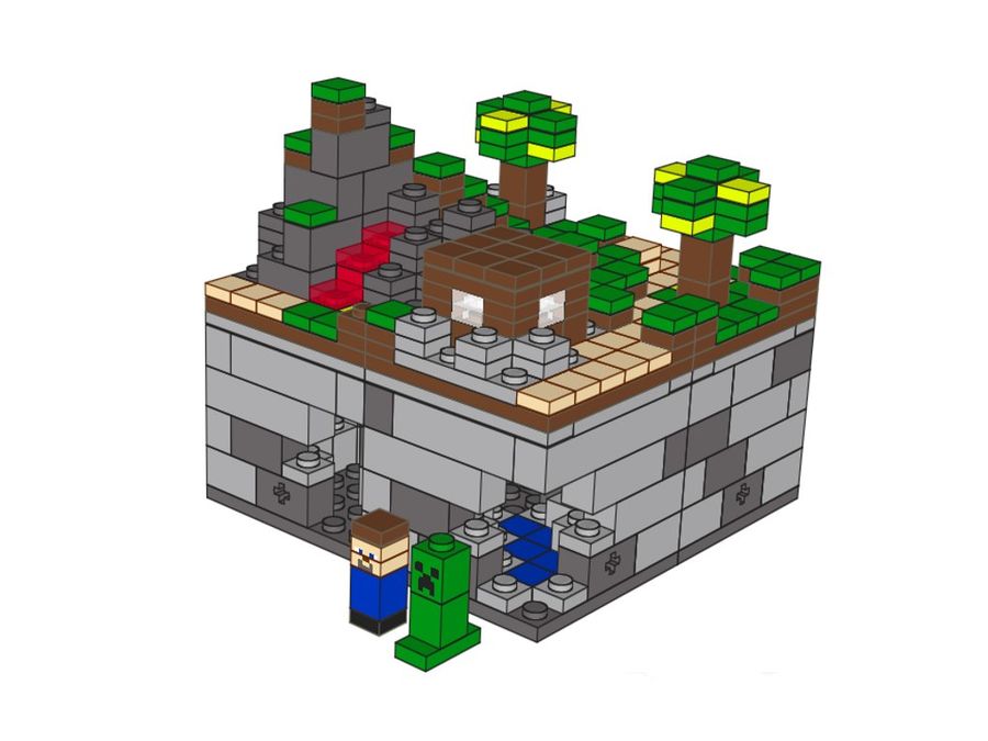Detail Lego Minecraft Map Nomer 4