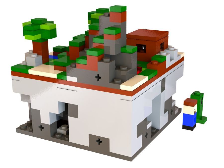 Detail Lego Minecraft Map Nomer 6