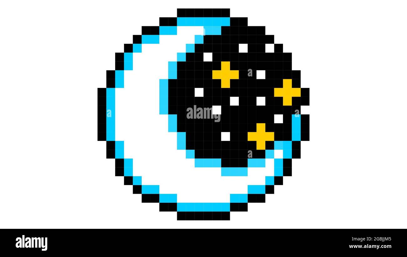 Detail Pixelated Moon Nomer 5