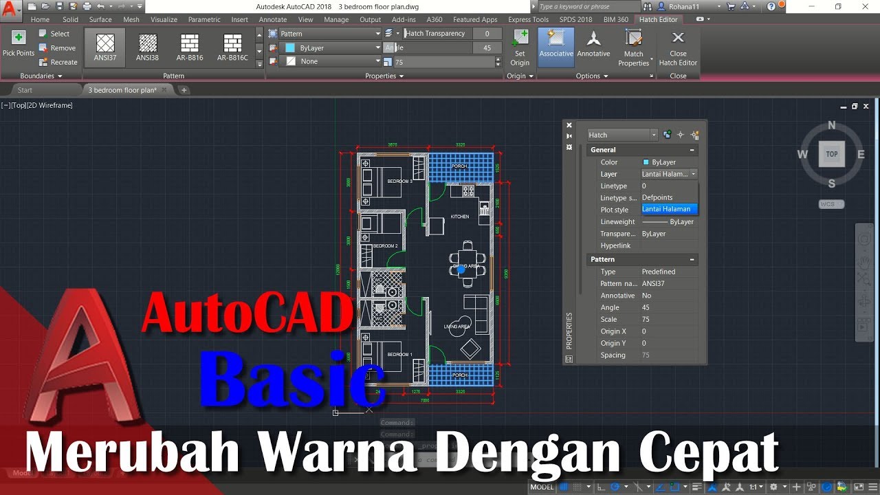 Detail Gambar Tidak Berubah Warna Autocad Nomer 24