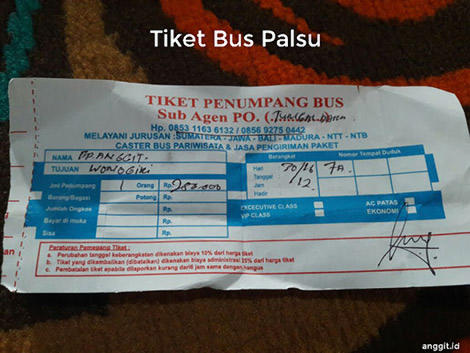 Detail Gambar Tiket Bus Nomer 5