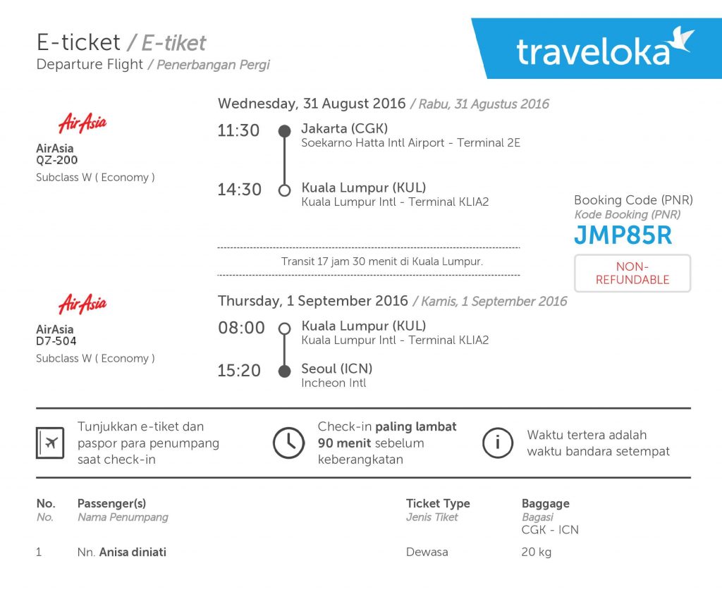 Detail Gambar Tiket Ke Korea Nomer 33