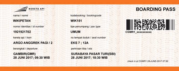 Detail Gambar Tiket Kereta Api Nomer 7