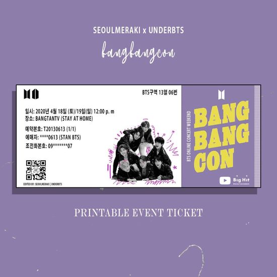 Detail Gambar Tiket Konser Bts Nomer 2