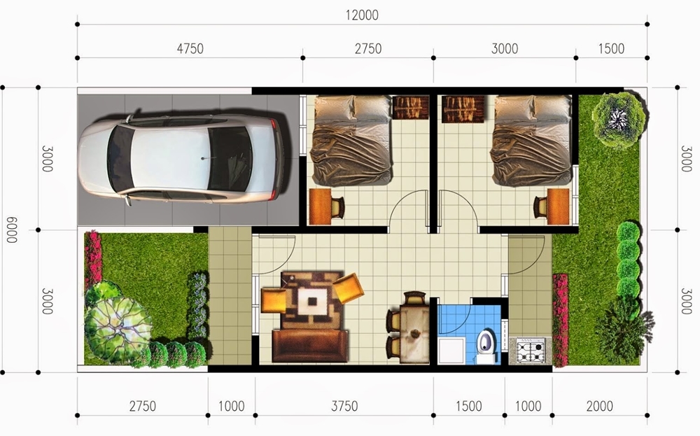 Detail Gambar Tipe Rumah 36 Nomer 19