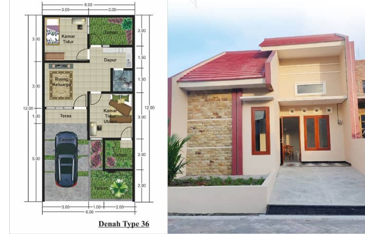 Detail Gambar Tipe Rumah 36 Nomer 23