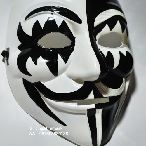 Detail Gambar Topeng Anonymous Hitam Putih Nomer 2