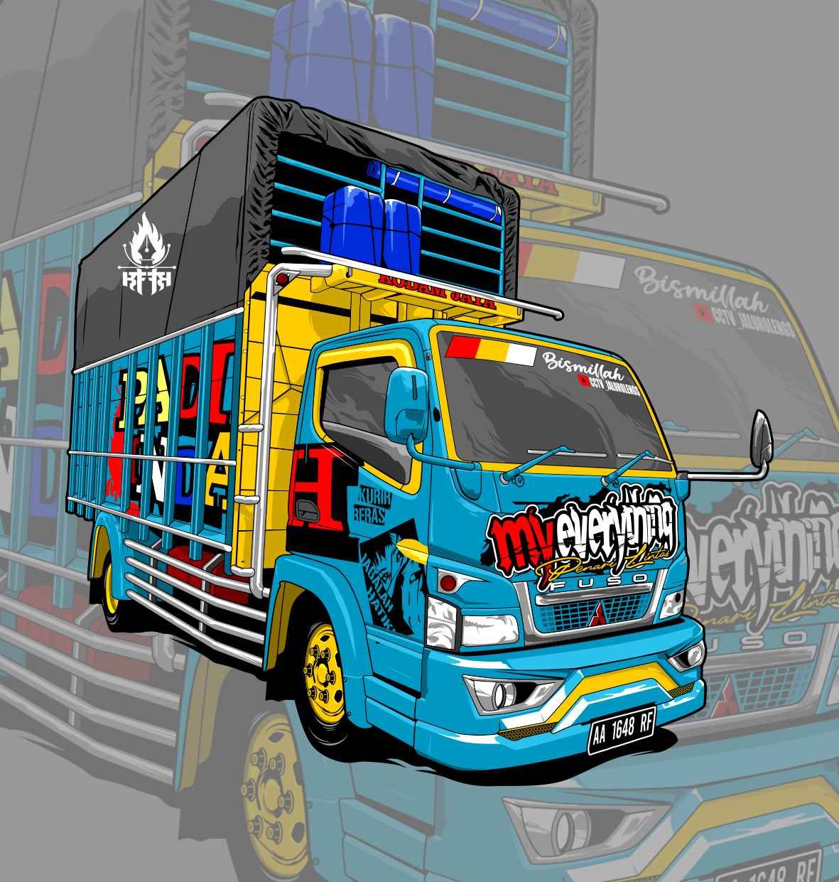 Detail Gambar Truk Oleng Kartun Polos Nomer 13