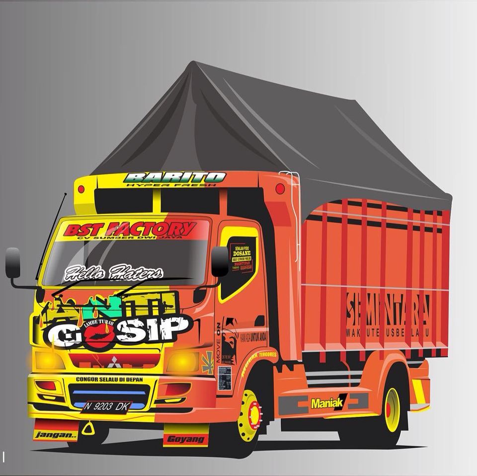 Detail Gambar Truk Oleng Kartun Polos Nomer 8