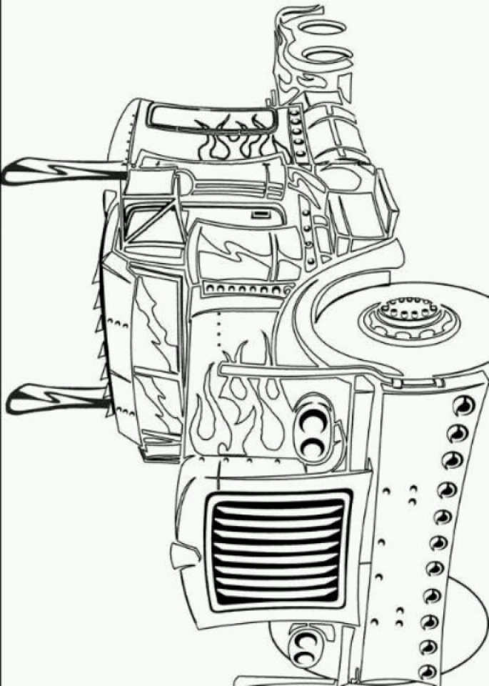 Detail Gambar Truk Optimus Mewarnai Nomer 25