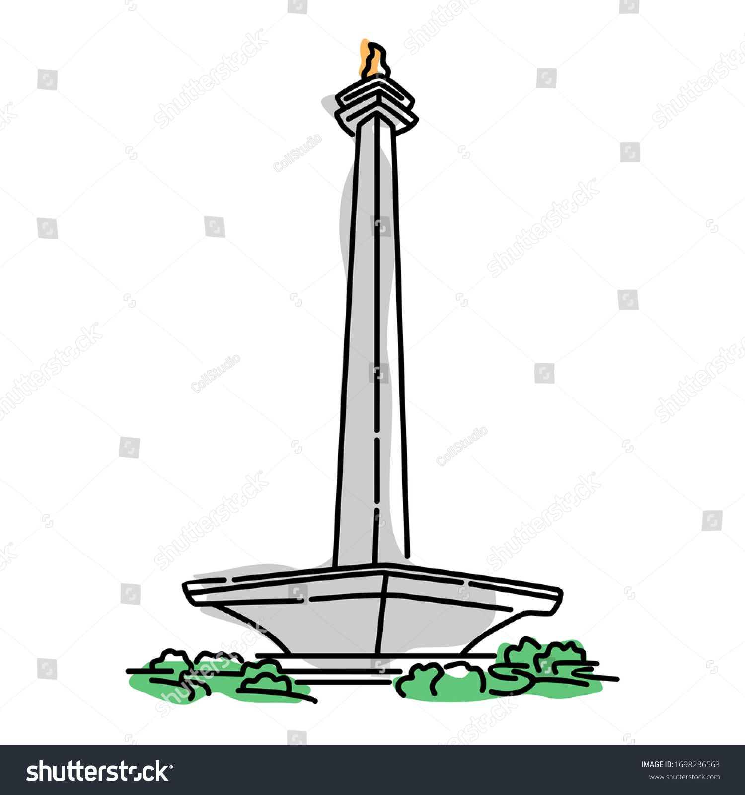 Detail Gambar Tugu Monas Cdr Nomer 54