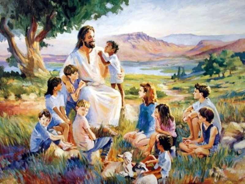 Gambar Tuhan Yesus Bersama Anak Kecil - KibrisPDR