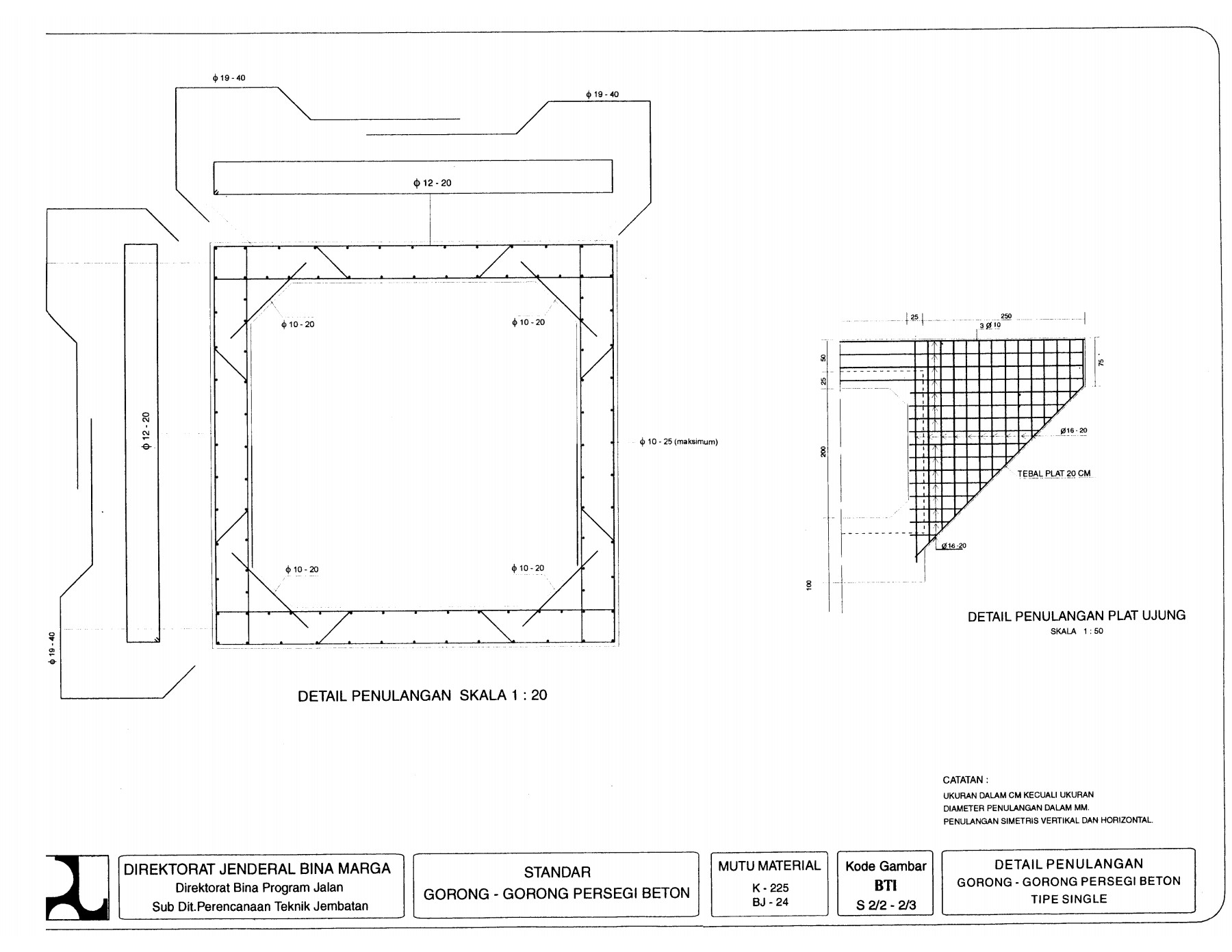 Detail Gambar Tulangan Box Culvert Nomer 17