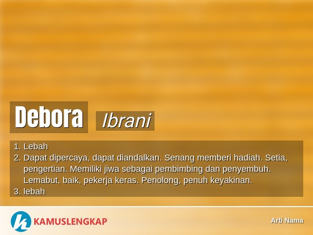 Detail Gambar Tulisan Debora Nomer 7