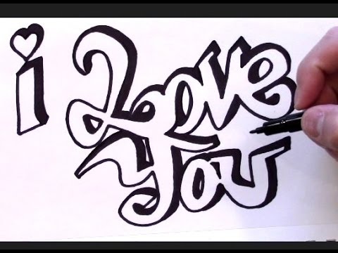 Gambar Tulisan Graffiti I Love You - KibrisPDR