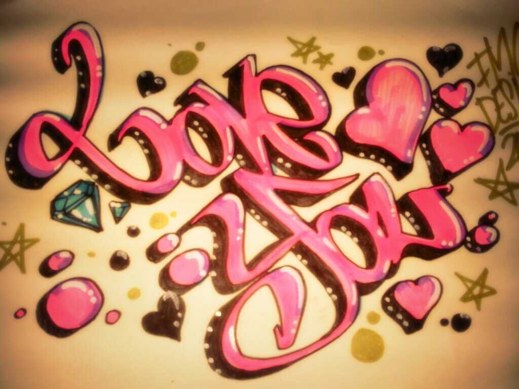 Detail Gambar Tulisan Graffiti I Love You Nomer 15