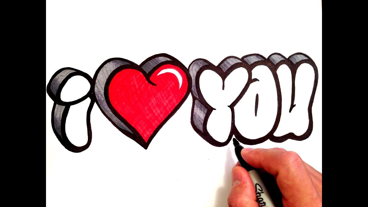 Detail Gambar Tulisan Graffiti I Love You Nomer 3