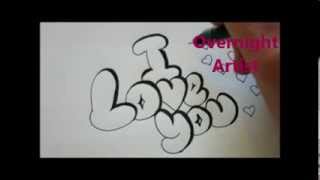 Detail Gambar Tulisan Graffiti I Love You Nomer 26
