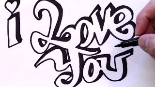 Detail Gambar Tulisan Graffiti I Love You Nomer 4