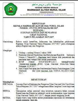Detail Gambar Tulisan Ruang Panitia Ujian Nomer 13