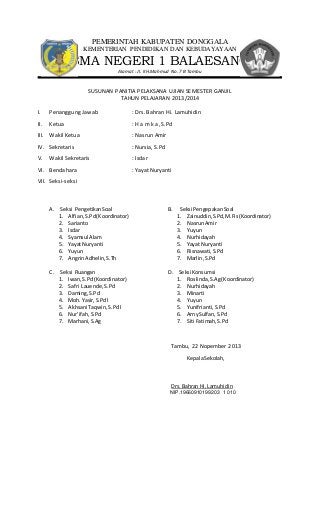 Detail Gambar Tulisan Ruang Panitia Ujian Nomer 24