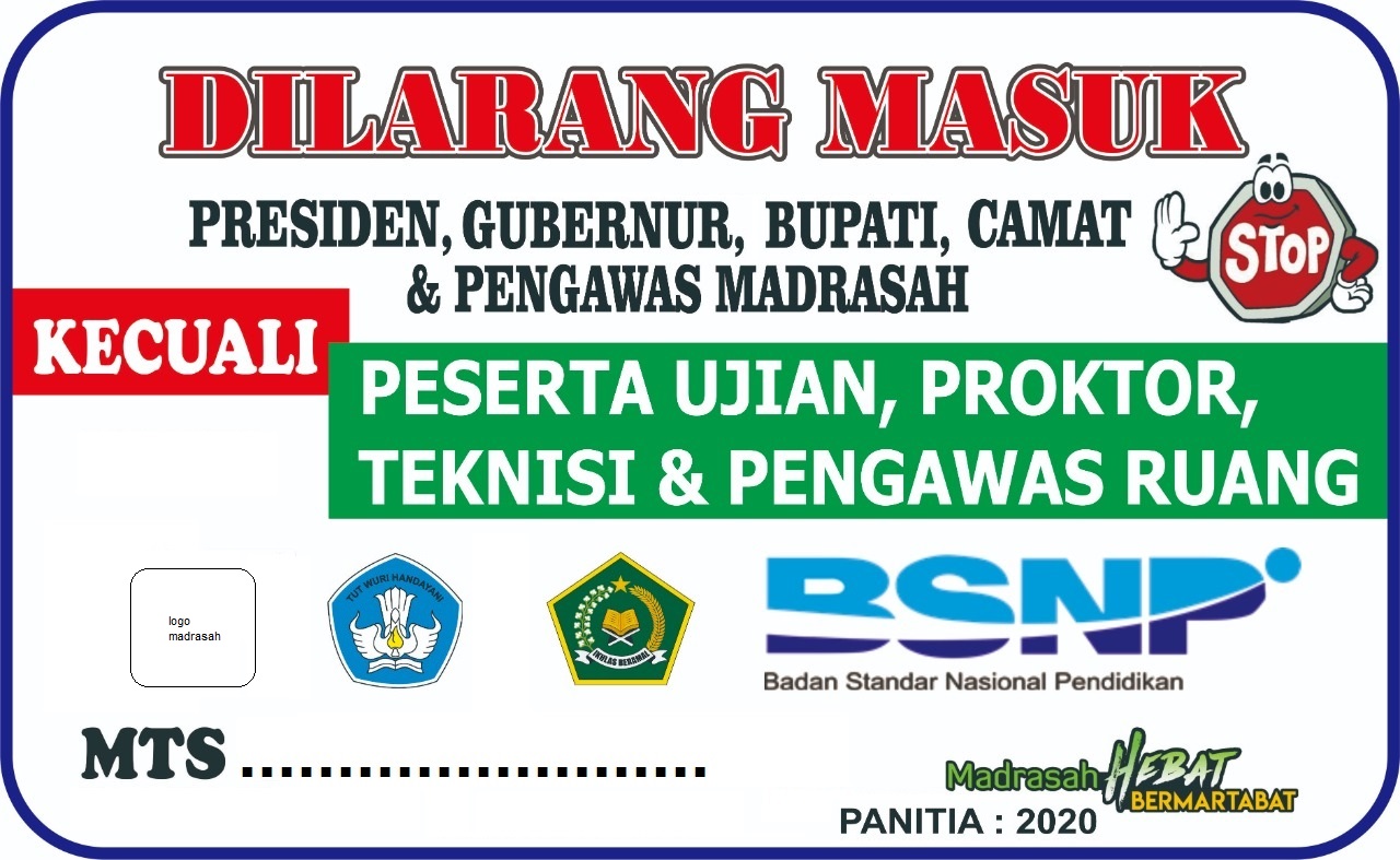 Detail Gambar Tulisan Ruang Panitia Ujian Nomer 34
