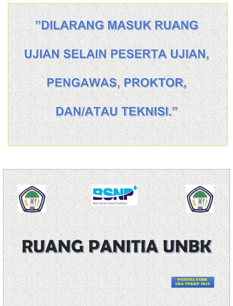 Detail Gambar Tulisan Ruang Panitia Ujian Nomer 8