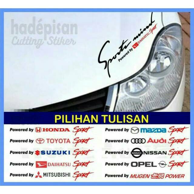 Detail Gambar Tulisan Stiker Mobil Sport Nomer 6