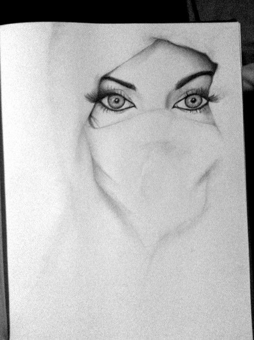 Detail Gambar Tumblr Gambar Hijab Tumblr Pencil Art Nomer 2