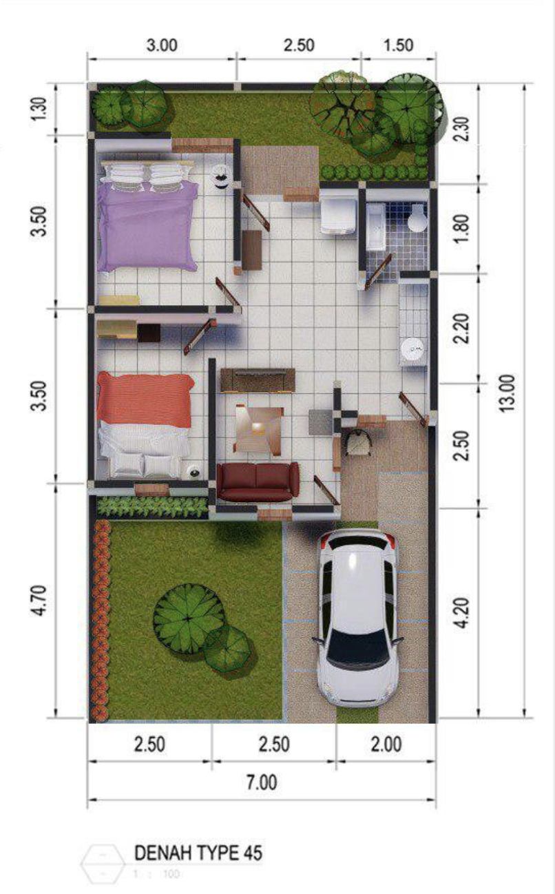 Detail Gambar Type Rumah 45 Nomer 4