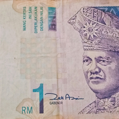 Detail Gambar Uang 1 Ringgit Malaysia Nomer 38