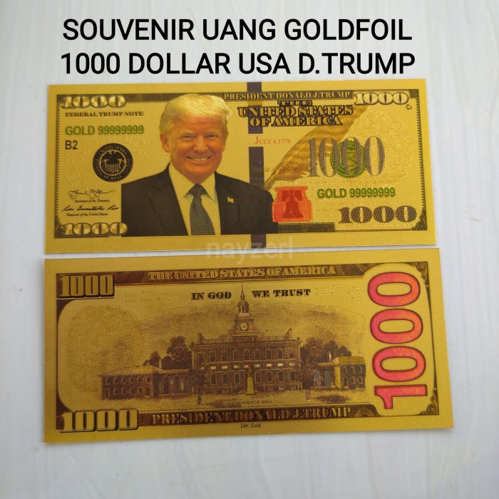 Detail Gambar Uang 1000 Dolar Amerika Nomer 35