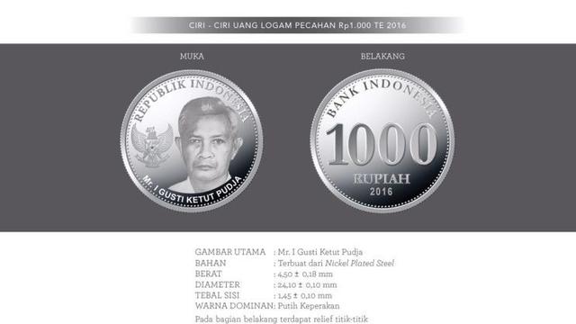 Detail Gambar Uang 1000 Rupiah Logam Nomer 10