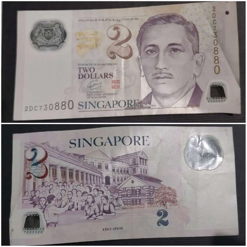 Detail Gambar Uang 2 Dolar Singapura Nomer 20