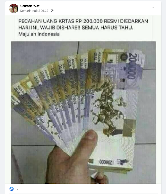 Gambar Uang 200 Ribu - KibrisPDR