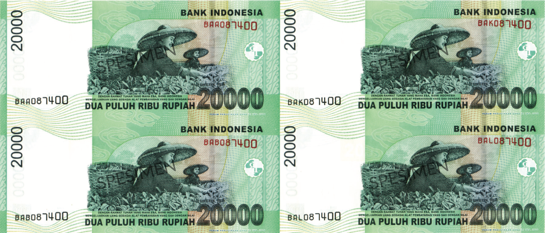 Detail Gambar Uang 20000 Rupiah Nomer 34