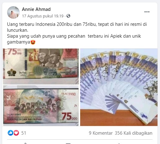 Detail Gambar Uang Indonesia Terbaru Nomer 27