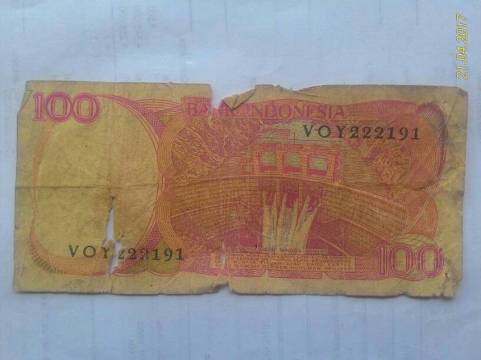 Detail Gambar Uang Rupiah Indonesia Tahun 1972 Nomer 7