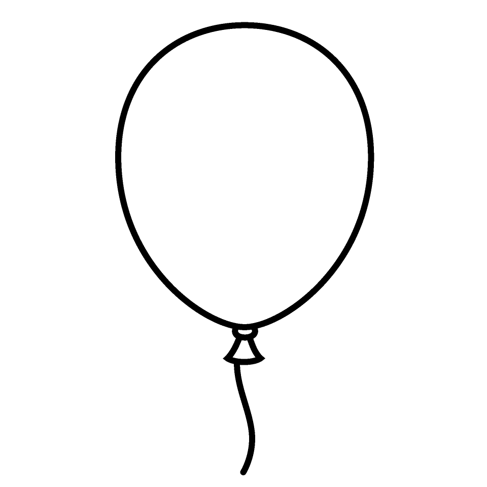 Balloon Black And White Png - KibrisPDR