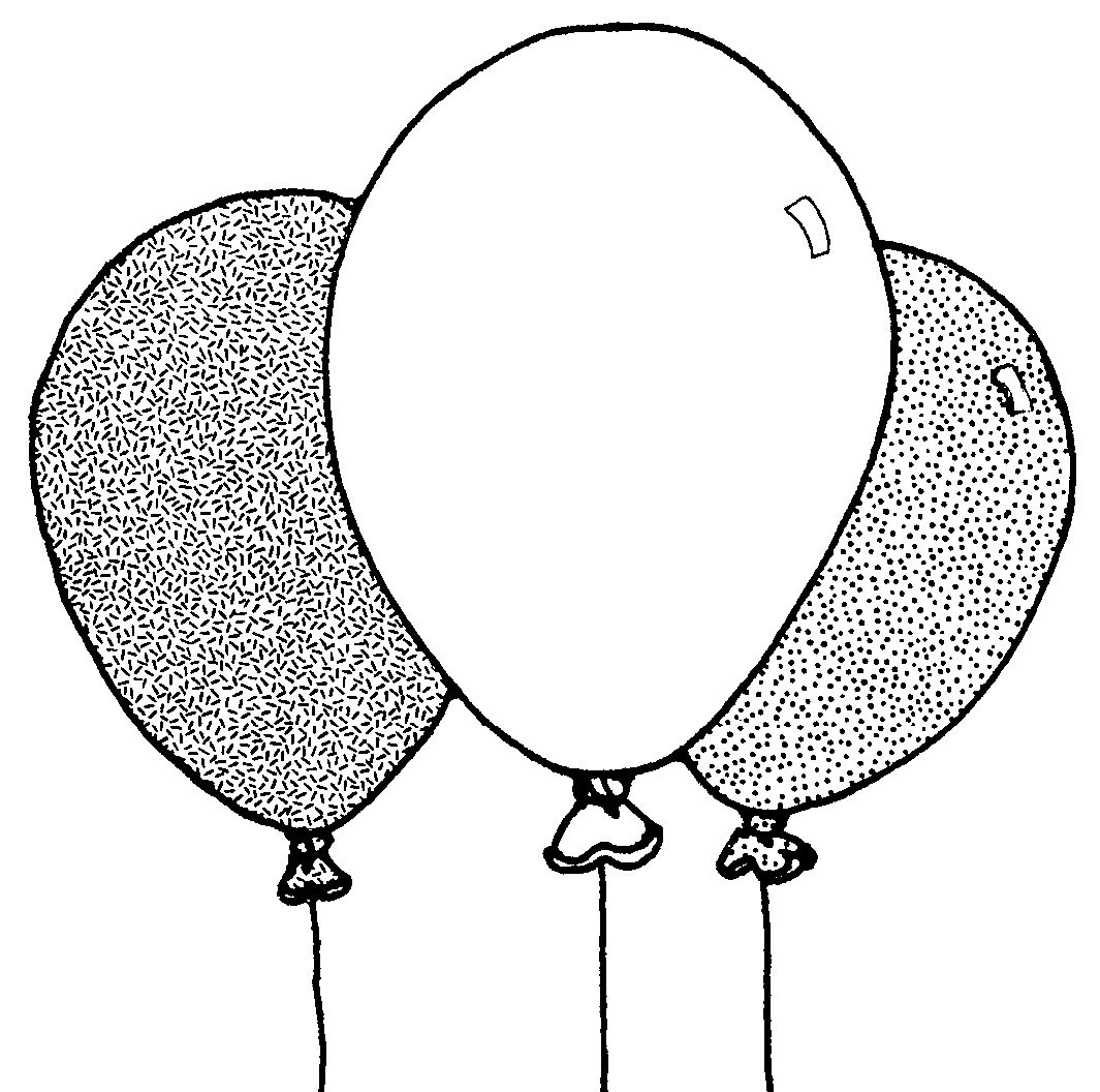 Detail Balloon Black And White Png Nomer 17