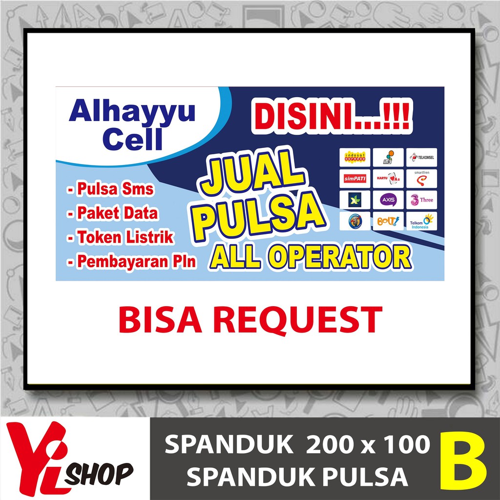Desain Banner Jualan Pulsa - KibrisPDR
